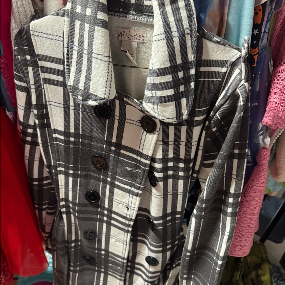 Glamour Checkered Black white Coat